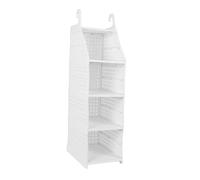 Jeffergarden Organizador Colgante para Armario, Cesta de Almacenamiento Plegable, Estantes Portátiles de Gran Capacidad con Ganchos para Dormitorio, RV (4 niveles)