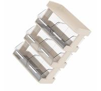 Jeffergarden Organizador de Bolsas de té para Encimera, Estante de Almacenamiento de Madera de 3 Capas, Diseño Elegante para té y café en la Oficina o el Hogar (4 capas 30x17x42,5cm)