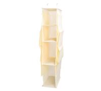 Jeffergarden Organizador de Bolso Colgante, Soporte de Almacenamiento de Bolso de Tela No Tejida con Estante de Hierro y 2 Ganchos, Estante de Armario Que Ahorra Espacio para Uso en Puerta de (Beige)