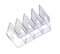 Jeffergarden Organizador de Bolsos de 4 Secciones, Estante de Almacenamiento de Plástico Transparente, Clasificador de Estantes Apilables para Armario, Dormitorio, Sala de Estar (4 Sección)