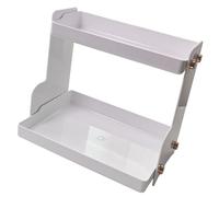 Jeffergarden Organizador de Escritorio Doble Multifuncional, Estante de Almacenamiento de 2 Niveles de Material Pet para Dormitorio de Oficina, Organizador de Escritorio Compacto de 11,4x8,1x10,2