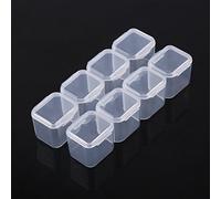 Jeffergarden Organizador de Plástico Transparente con 28 Ranuras, Caja de Almacenamiento de PP Ajustable para Pastillas, Joyas y Cuentas, Conveniente para el Uso Diario