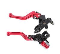 Jeffergarden Palancas del Cilindro Maestro del Embrague del Freno de la Motocicleta Kit de Manillar Ajustable de Aluminio CNC de 7/8 Pulgadas y 22 Mm con Base de Espejo y Depósito para Conductores