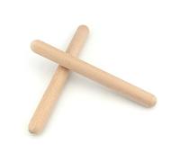 Jeffergarden Palo de Ritmo Claves de Madera Varillas Musicales de Madera Maciza 20 X 2 Cm Sonido Claro Fácil Agarre Aprendizaje Temprano del Ritmo para la Escuela Clase de Música Coro Orquesta Niños