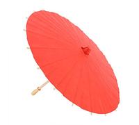 Jeffergarden Paraguas de Papel para Bricolaje, Manualidades Creativas Pintadas a Mano para Niños, Perfecto para Actividades en el Aula y Proyectos Divertidos para Padres e Hijos (rojo)