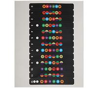 Jeffergarden Pegatina de Escala de Guitarra, Calcomanía de Diapasón Impermeable Reutilizable, Pegatinas Coloridas para Principiantes de Guitarra Eléctrica Acústica de 6 Cuerdas