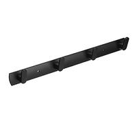 Jeffergarden Perchero de Pared Liso con Gran Capacidad de Carga, Estante de Cocina de Baño de Acero Inoxidable para Instrucciones de Instalación, Riel de Gancho Negro para Entrada de Pasillo de