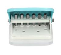 Jeffergarden Perforadora de Papel Diaria de 6 Agujeros, Cortador de Mano para Hojas Sueltas A4 B5 A5, Capacidad de 5 Hojas con Regla de Posicionamiento, Hoja de Acero de Aleación para Cuadernos,