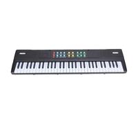 Jeffergarden Piano de Teclado Teclado Eléctrico de 61 Teclas Piano con Cuerpo de ABS 200 Tonos 200 Ritmos Modo de Enseñanza Micrófono Dual para Principiantes Práctica en el Hogar