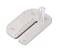 Jeffergarden Placa de Costura de Cuero Herramienta de Pinchado de Acero Inoxidable con Escalas Claras y Marcas de Placa de Ayuda de Perforación de Cuero Compacta para Manualidades y Trabajos de