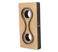 Jeffergarden Plantilla de 4 X 11 Cm para Llavero, Troquel de Corte de Cuero, Hoja de Acero, Base de Madera, Cortador de Llavero de Cuero, 14 X 7 Cm, para Manualidades en, Punzonado, Estampado