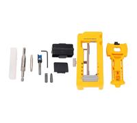 Jeffergarden Plantilla de Bisagra de Puerta y Pestillo, Plantilla de Enrutador de Bisagra de Puerta Ajustable de Plástico para el Hogar, Amarillo