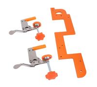 Jeffergarden Plantilla de Ranurado sin Manija de Aleación de Aluminio Anodizado con Cortador de Rodamiento de Abrazadera Fija de Acero Inoxidable para Posicionamiento de Ranura de Puerta de