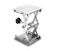 Jeffergarden Plataforma Elevadora de Laboratorio Soporte Elevador de Tijera de Acero Inoxidable Mm Ajustable 45 a 150 Mm Mesa Elevadora Manual para Experimentos Físicos y Biológicos