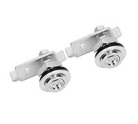 Jeffergarden Pomos de Entrada de Aleación con Juego de Combinación de Cerrojo de un Cilindro, Accesorios Eléctricos de Cerradura de Llave Triangular para Puerta de Ascensor, Orificio Universal,