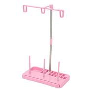 Jeffergarden Portahilos de Bordar de 3 Conos Soporte de Hilo Rosa para Carretes Organizador de Carretes Múltiples con Diseño Ajustable para Proyectos de Acolchado y Costura