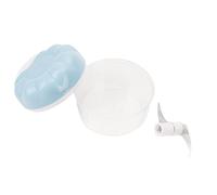Jeffergarden Procesador de Alimentos Manual Picador de Ajo, Mini Cortador de Cebolla de Acero Inoxidable ABS de 9x7 Cm, Cuerda para Tirar a Mano para Preparación de Alimentos para Bebés con Chalotes