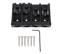 Jeffergarden Puente de bajo de 4 Cuerdas Conjunto de Puente de Aleación de Zinc Totalmente Ajustable para bajo Jazz Eléctrico con Llave Hexagonal (BLACK)