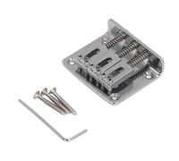 Jeffergarden Puente de Cola Dura para Guitarra Eléctrica de 3 Cuerdas Sillines Ajustables para una Afinación óptima Construcción de Metal con Tornillos Llave Hexagonal Compatibilidad Versátil para