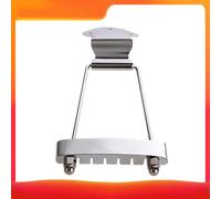 Jeffergarden Puente de Cordal de Guitarra de 6 Cuerdas, Hecho de Metal de Calidad con Diseño Ajustable, para Reemplazo de bajo de Guitarra Eléctrica Jazz Archtop o bajo de Cuerpo Hueco (SILVER)