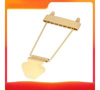 Jeffergarden Puente de Cordal de Guitarra de 6 Cuerdas, Hecho de Metal de Calidad con Diseño Ajustable, para Reemplazo de bajo de Guitarra Eléctrica Jazz Archtop o bajo de Cuerpo Hueco (GOLD)