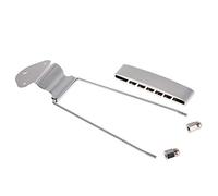 Jeffergarden Puente de Guitarra de 6 Cuerdas de Metal Ajustable para Arctop Guitarra Hollow Cuerpo Trapeze Jazz bajo Piezas de Repuesto (SILVER)