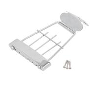 Jeffergarden Puente Trapezoidal para Guitarra que Mejora el Sonido de la Guitarra, Espaciado de Cuerdas Ajustable, Metal que Se Adapta a Archtop y Jazz Bass
