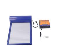 Jeffergarden Puerta Automática para Gallinero, Puerta de Metal Ajustable con Pilas con Pantalla LED, Temporizador y Modo Manual para Pollos y Patos