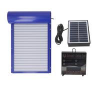Jeffergarden Puerta de Gallinero con Energía Solar, Puerta de Aluminio para Pollos, Control Automático del Temporizador, Pantalla LED para Patos y Pollos