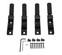 Jeffergarden Reemplazo de Tipo Dividido Ajustable de 4 Cuerdas Kit de 4 Cuerdas con Bloqueo de Cuerda para una Estabilidad de Ajuste Mejorada y Sostener (BLACK)