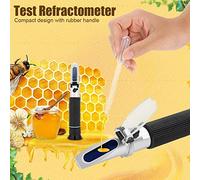 Jeffergarden Refractómetro de Azúcar para Vino, Cuerpo de Aluminio, Fácil de Ajustar con de Goma, Medición Precisa del 58% Al 92% de Mosto para Elaboración de Cerveza y Vino