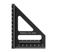 Jeffergarden Regla de Medición de Múltiples ángulos 3D, Transportador Cuadrado de Carpintero de Aleación de Aluminio, Herramienta de Trazado de Triángulo de Inglete de 45 90 Grados, para (BLACK)
