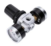 Jeffergarden Regulador de Aire 150 PSI con Manómetro, 2 Manómetros, Entrada y Salida de 1/4 NPT, Puertos de 1/8 NPT para Compresor de Aire, Herramientas Neumáticas, Pistolas de Pintura