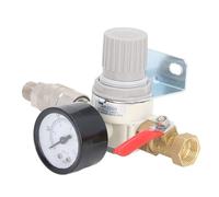 Jeffergarden Regulador de Compresor de Aire AR2000 con Manómetro Regulador de Presión de Aire de Metal 3 8 Pulgadas NPT 0 a 1 MPa para Compresores de Herramientas Neumáticas Control de Línea de Taller