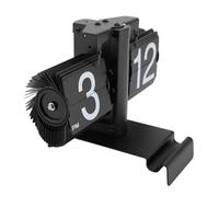 Jeffergarden Reloj de Escritorio Retro con Números Grandes de Diseño Minimalista de Diseño Minimalista Fácil de Leer para la Decoración del Hogar de la Oficina (Versión All Black)