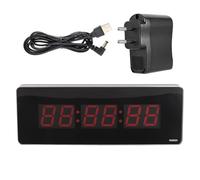 Jeffergarden Reloj de Pared Digital LED con Calendario y Temperatura 110-240V Marco de Aleación de Aluminio Pantalla de Tubo Digital de 1,5 Pulgadas (36 * 13 * 3cm-Hora + Minuto + Segundo)