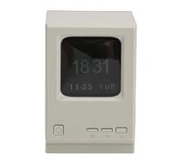 Jeffergarden Reloj Despertador con Altavoz Bluetooth, Pantalla de Reloj Digital Inalámbrico Estilo PC Retro ABS con Batería de 600 MAh Carga USB Mini Altavoz de Escritorio Compacto para Viajes en Casa
