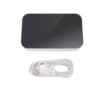 Jeffergarden Reloj Despertador WiFi, Termómetro e Higrómetro Digital Inteligente para Interiores, Pantalla LED con Control de Aplicación para Dormitorio y Oficina (Concha Blanca luz Blanca)