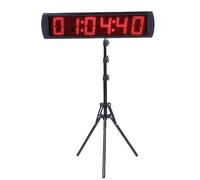 Jeffergarden Reloj Digital LED de Temporizador de 6 Dígitos con Trípode Control Remoto Cuenta Regresiva Cuenta Progresiva para Gimnasio Aula (Enchufe de la UE)