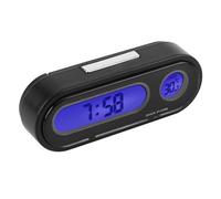 Jeffergarden Reloj Digital Universal y Medidor de Temperatura, Pantalla LCD Grande para Uso en Automóvil y Oficina, Diseño de Moda Exquisito, con Retroiluminación LED Azul, Termómetro Multifunción 2