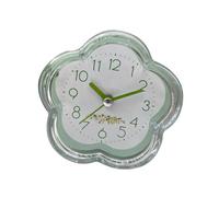 Jeffergarden Reloje de Alarma de Forma de Flor para el Dormitorio Pequeño Reloj de Escritorio Silencioso con Alarma Fuerte y Lindo Diseño para Niños y Adultos (Green)