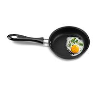 Jeffergarden Sartén Mini para Huevo y Hotcakes de 12 cm Antiadherente con Mango Ergonómico Ideal para Cocina de Inducción y Gas Material de Hierro Puro con Recubrimiento