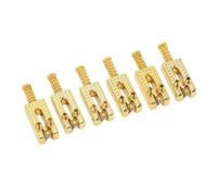 Jeffergarden Sillines para Puente de Guitarra, Juego de Sillines para Cuerdas Eléctricas de Aleación de Cobre y Zinc, Altura Ajustable de 5 a 14 Mm, Estilo Vintage, 6 Piezas para Reparación y