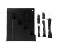 Jeffergarden Soporte con Cremallera para Montaje en Pared, Organizador de Bridas para Cables de 5 Rejillas, Estante de Almacenamiento de Metal para Garaje, Taller, Cobertizo, Organización