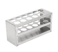 Jeffergarden Soporte de Estante de Tubo de Ensayo de Acero Inoxidable para Laboratorio y Estudio Duradero 304 Tubo de Acero Organizador con Pulido (23 mm de 12 agujeros)