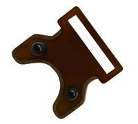 Jeffergarden Soporte de Pared para Guitarra, Colgador de Guitarra de Roble Macizo de Primera Calidad con Soporte para Púas, Acolchado Grueso para Ukelele bajo Eléctrico Acústico (rojo oscuro)