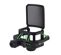 Jeffergarden Soporte de Soporte de Micrófono de Plástico para el Filtro de Metal de Montaje de Choque Micrófono con el Adaptador de Tornillo Universal para los Juegos de Podcast en Línea (GREEN)