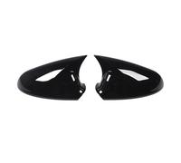 Jeffergarden Tapa de la Cubierta del Espejo Retrovisor, Tapa de la Carcasa del Espejo Lateral ABS Negro Brillante, par de Repuesto Adhesivo con Ajuste Protector, para Actualización Exterior J MK6