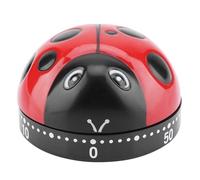 Jeffergarden Temporizador de Cocina Ladybug Temporizador de 60 Minutos Temporizador mecánico de Cuerda Temporizador de Cocina
