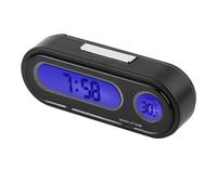 Jeffergarden Termómetro de Reloj Digital para Automóvil, Pantalla LCD con Retroiluminación LED, Multifunción 2 en 1 para Uso en Vehículos y Oficinas